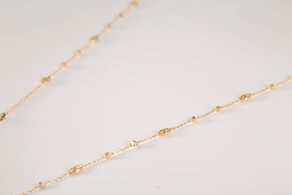 Womens Yellow Gold Low Hang Necklace