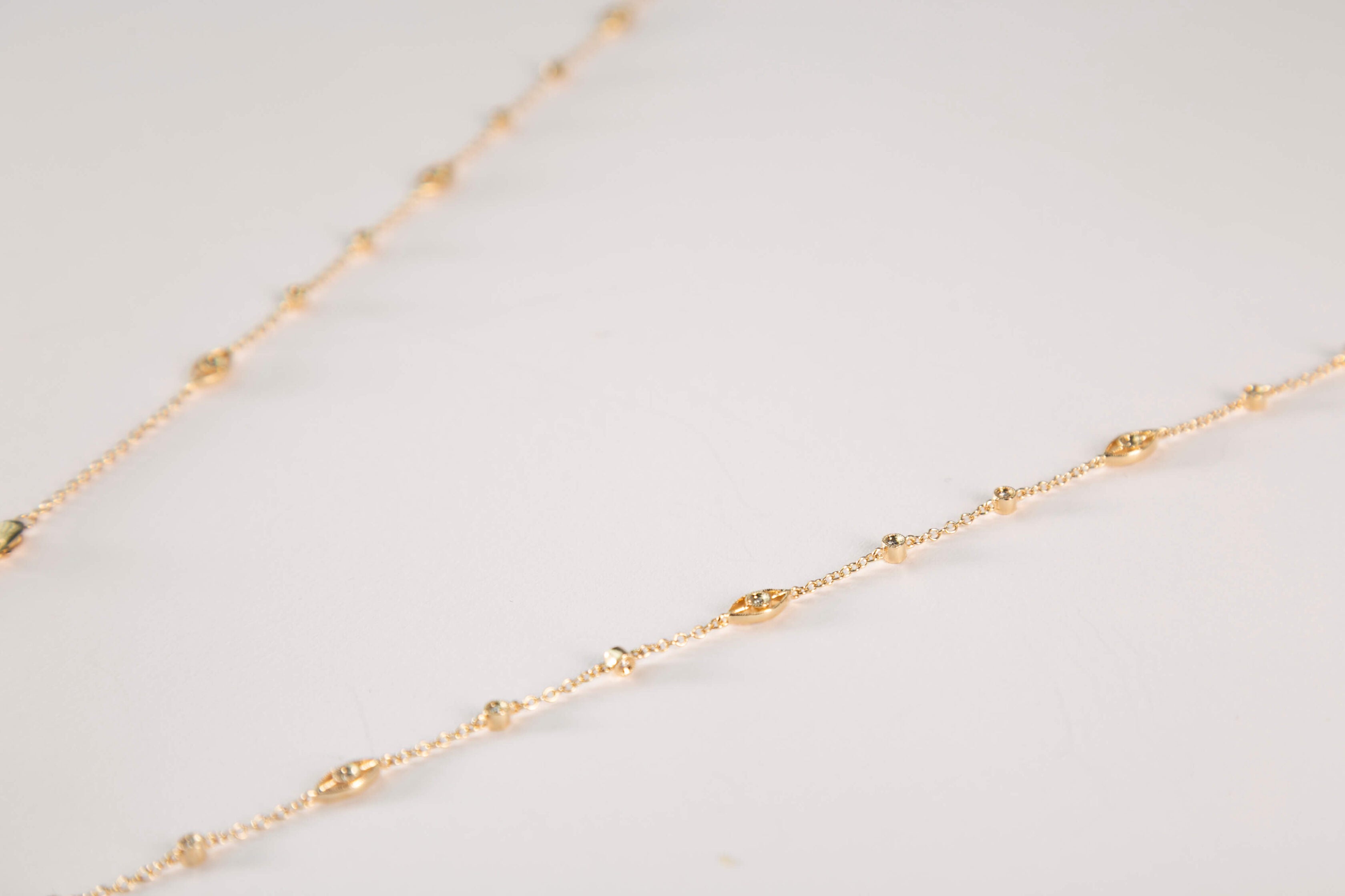 Womens Yellow Gold Low Hang Necklace